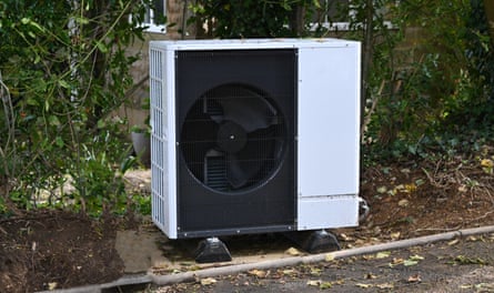 An air source heat pump outside a house in Oxfordshire