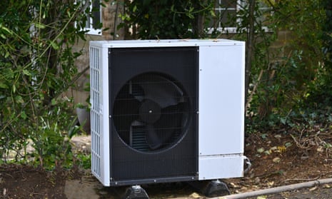 An air source heat pump at a house in Oxfordshire