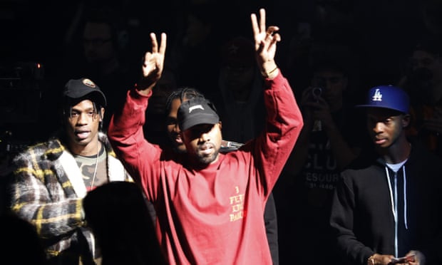 Kanye West at the unveiling of his Yeezy collection and album The Life of Pablo at Madison Square Garden in New York. 