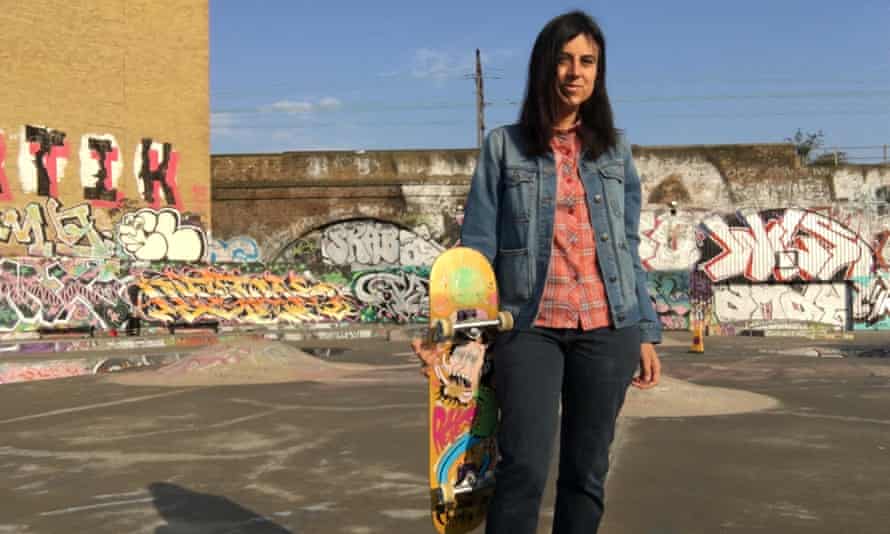 Lisa Berenson at Mile End skatepark in London