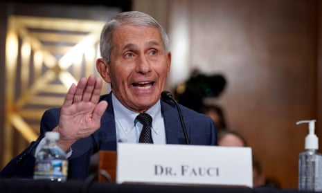 Dr Anthony Fauci speaks during a Senate testimony in July.