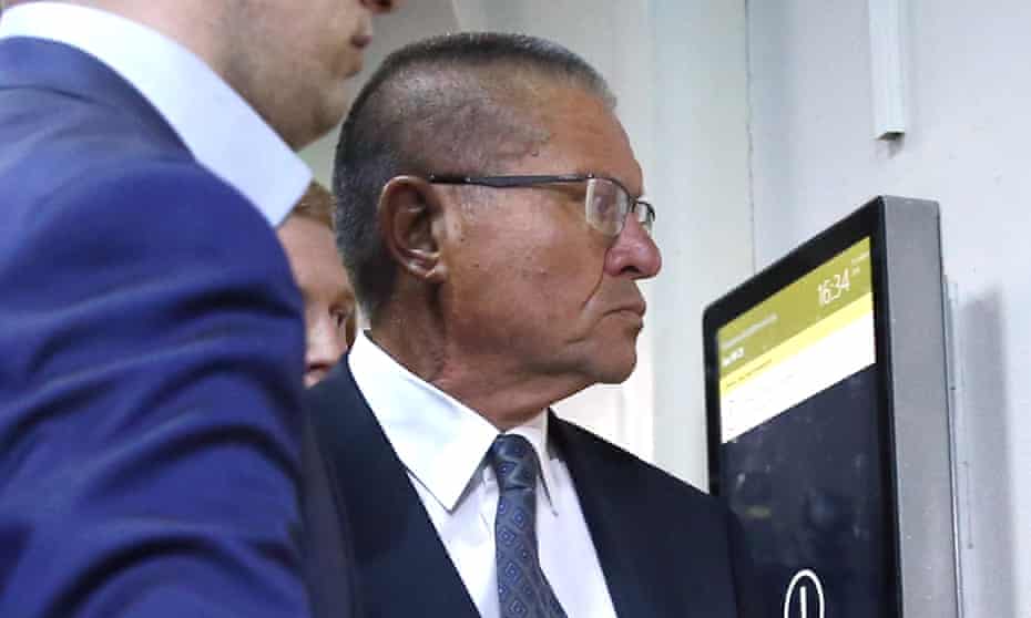 Alexei Ulyukayev appears in Moscow’s Basmanny district court for a hearing into his case.