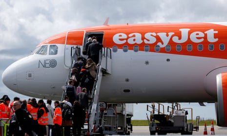 EasyJet passengers board