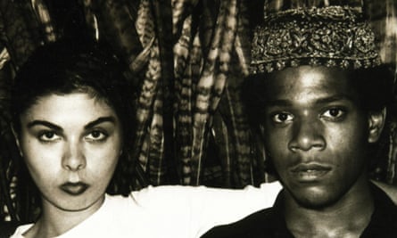 Basquiat with then girlfriend Suzanne Mallouk.