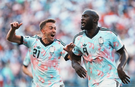 Romelu Lukaku (right) of Belgium. Goal machine.