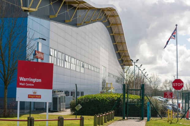 Warrington Royal Mail centre.