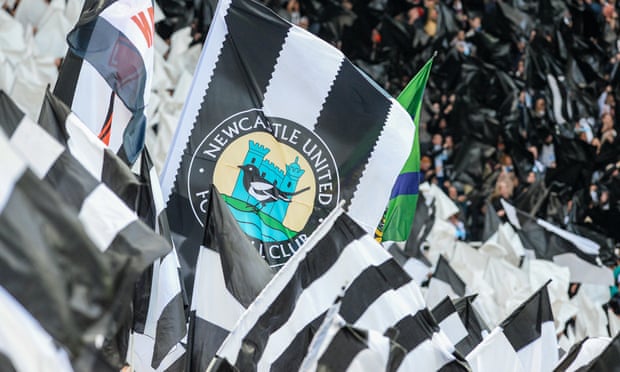 Newcastle fans wave flags before last week’s final home game of the season against Arsenal.
