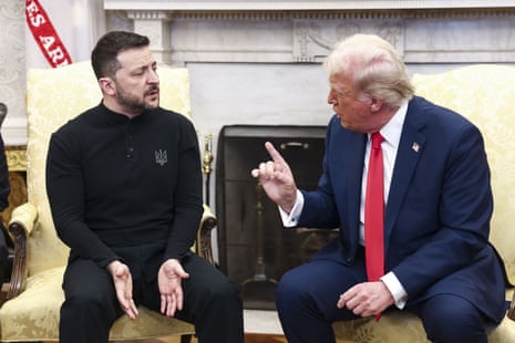 Ukrainian president Volodymyr Zelenskyy (L) talks with US president Donald Trump (R) in the Oval Office of the White House in February.
