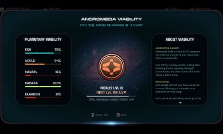 Andromeda Viability screen