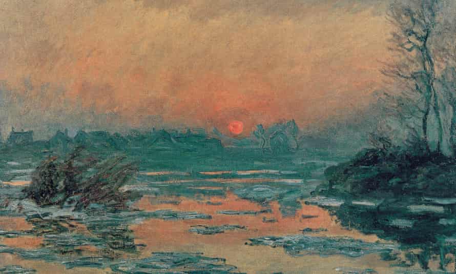 Monet’s Sunset on the Seine in Winter (1880).