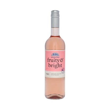 Bottle of M&S Alcohol Free Rosé.