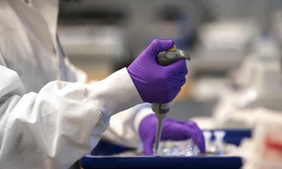 Moderna researchers work on a vaccine