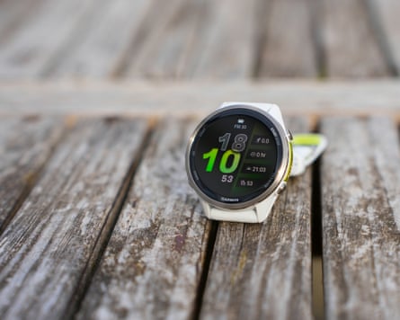 Garmin Forerunner 970 review - face left on table