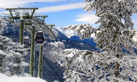 Ski lift at Baqueira Beret, Spain