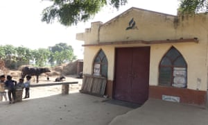 A village church in a Hindu-dominated village of Asroi in Aligarh district. In 2014 Hindu activists stormed into the church and installed Hindu idols on its pulpit aiming to convert it to a Hindu temple.