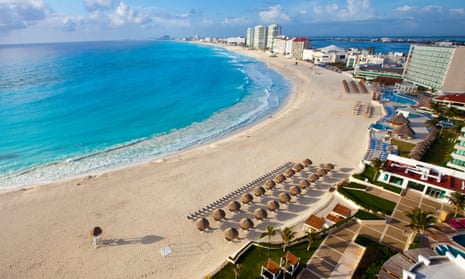 Beach in Cancún, Mexico.