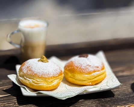 Krapfen, a traditional German pastry similar to a doughnut