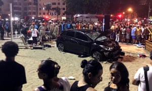 crashed on Copacabana beach