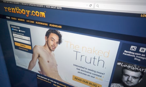 The website Rentboy.com, whose CEO has been arrested.