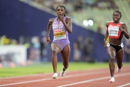 Dina Asher-Smith on the track