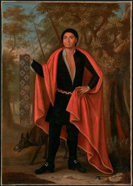 Painting of a Native American man from 1710