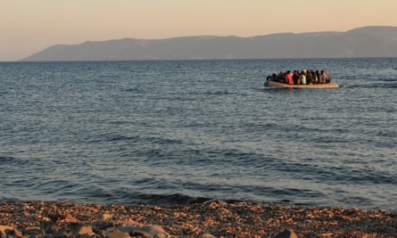People from Syria, Afghanistan and elsewhere arrive on Lesbos in June.