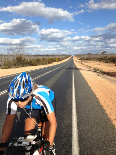 Buhring in Australia during her 2012 cycle around the world.
