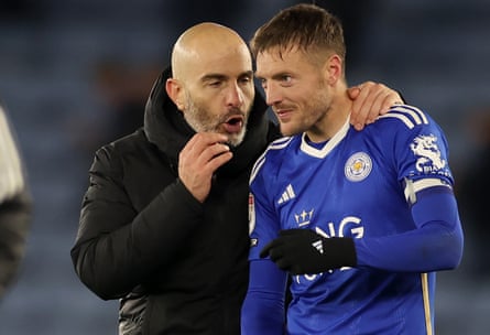 Enzo Maresca (left) and Jamie Vardy successful 2023