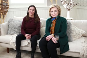 ‘Every question is a potential hazard’ … Nanette Burstein with Hillary Clinton.