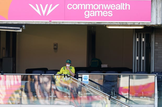 Tahlia McGrath sits on her own in the dressing room.