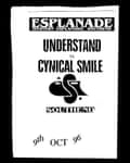 A flyer for a 1996 gig with Cynical Smile.
