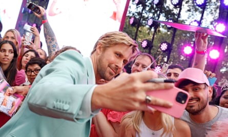 Ryan Gosling at the Barbie premiere in London on 12 July.
