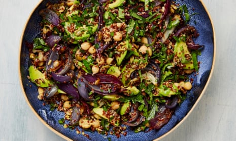 The sparky salad: Yotam Ottolenghi’s quinoa with chickpeas, pumpkin seeds and herbs.