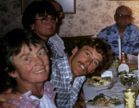 Thomas Pickett and family, including his mother and grandmother, at dinner