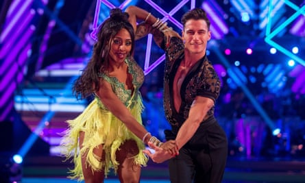 Alexandra Burke with her dance partner Gorka Marquez on Strictly Come Dancing in 2017