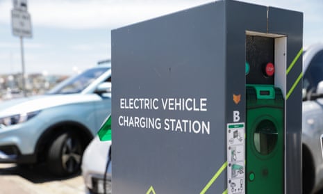 An electric vehicle charging station at Bondi Beach, NSW