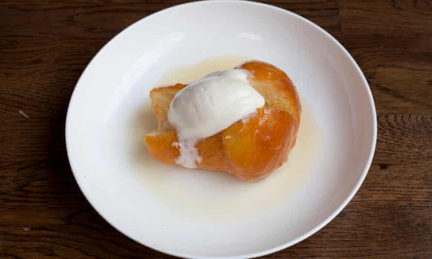 ‘Exactly the right, light texture’: rum baba.