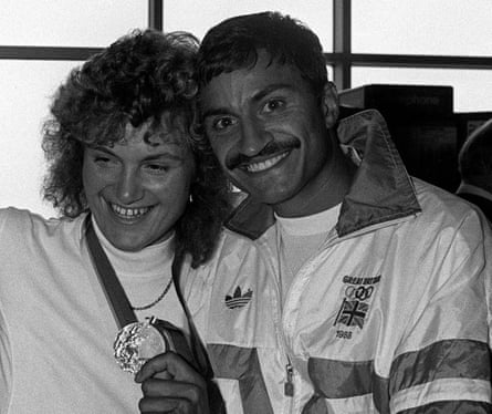 Sherwani with his fiancee, Louise, at Heathrow airport in October 1988.