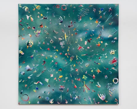Big Bang (2004-2007), acrylic and sand on canvas, Balraj Khanna.
