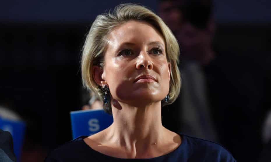 Liberal candidate for Warringah Katherine Deves at a party rally in Sydney