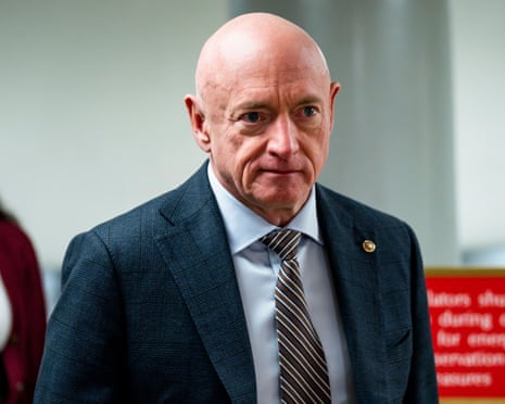 Mark Kelly walks to the Senate Chamber to vote in the U.S. Capitol, 7 January 2026.
