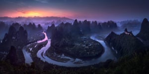Good Morning Damian Shan: the overall winner and open award winner in Nature / Landscape is a shot of the Li River in Guangxi province, China