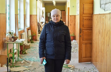Natalia Vovk, the headteacher of the school in Novyi Bykiv