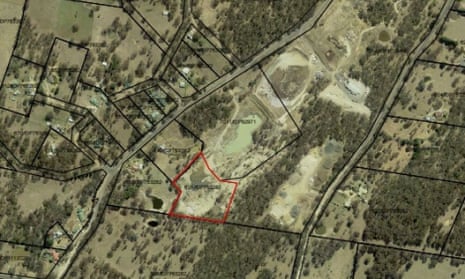 The red outline shows one of the parcels of land subject to a Aboriginal land claim.