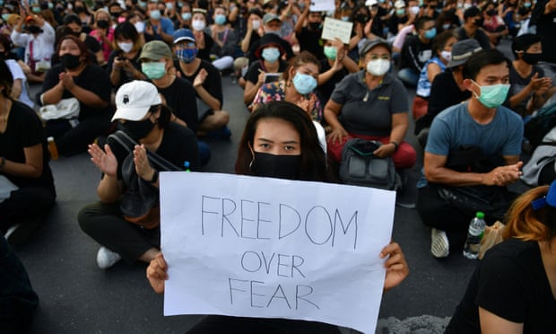 The anti-government demonstrations have gathered support among young Thais.
