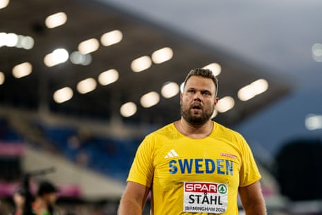 Daniel Ståhl of Sweden competes in men’s discus final.