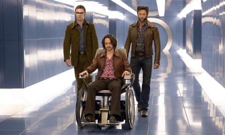 McAvoy with Nicholas Hoult and Hugh Jackman in X-Men: Days Of Future Past.
