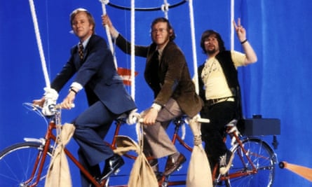 Oddie with his fellow Goodies, Tim Brooke-Taylor and Graeme Garden