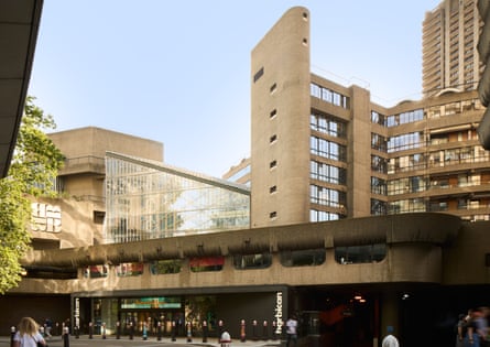 Concrete hill and dale … the Barbican Centre’s current Silk Street entrance.