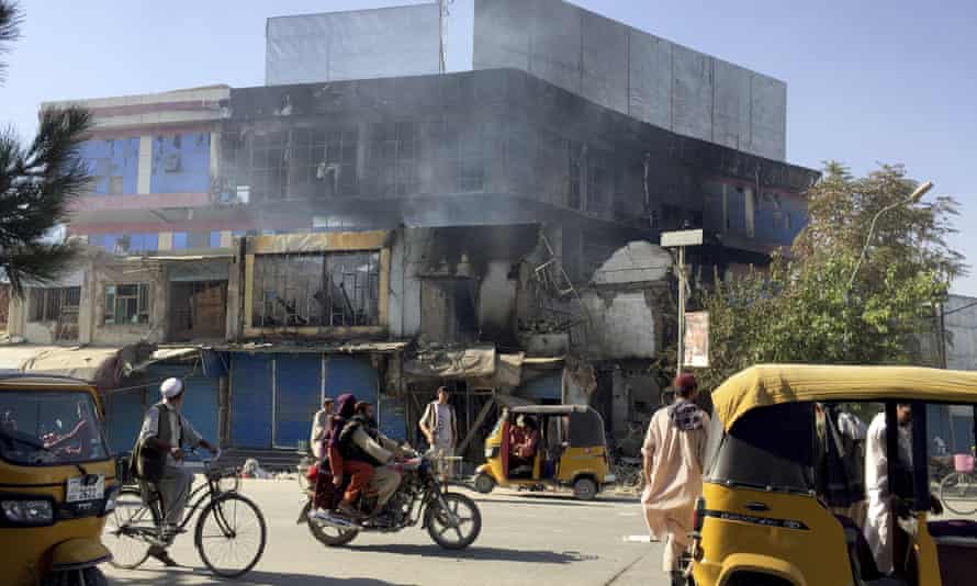 Shops after fighting between the Taliban and Afghan security forces in Kunduz city, northern Afghanistan.